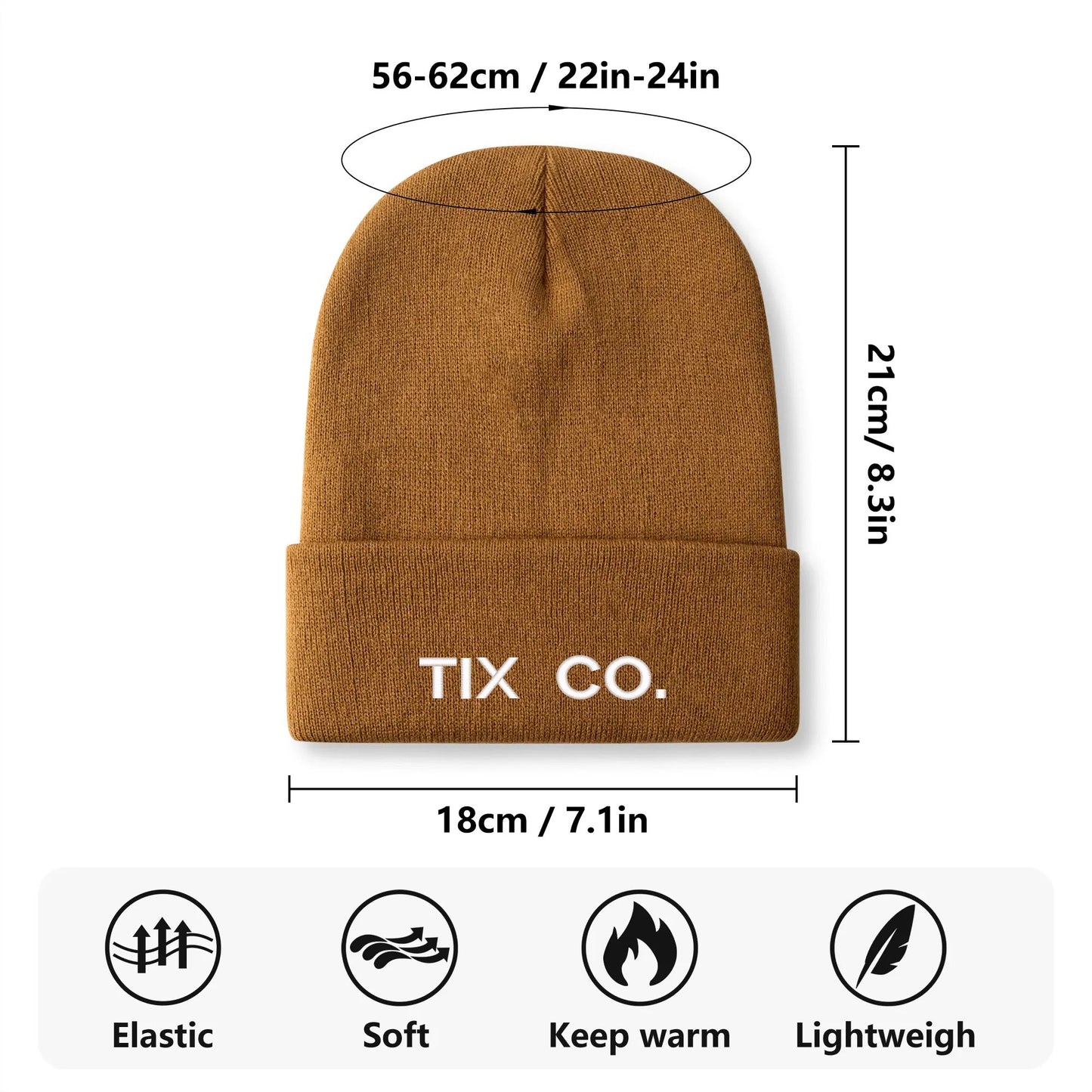 Tix Co. Embroidered Knit Beanies (6 colors)