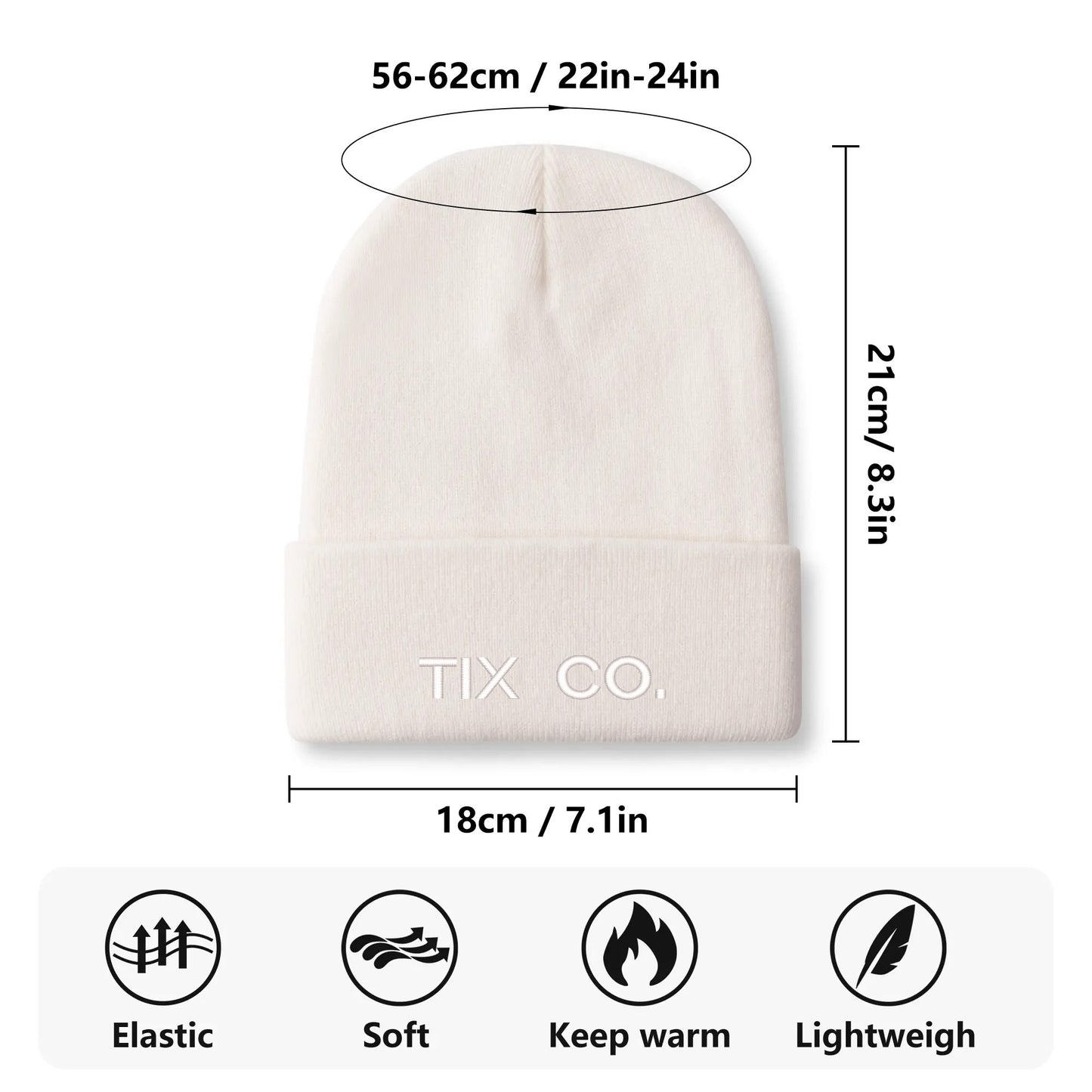 Tix Co. Embroidered Knit Beanies (6 colors)