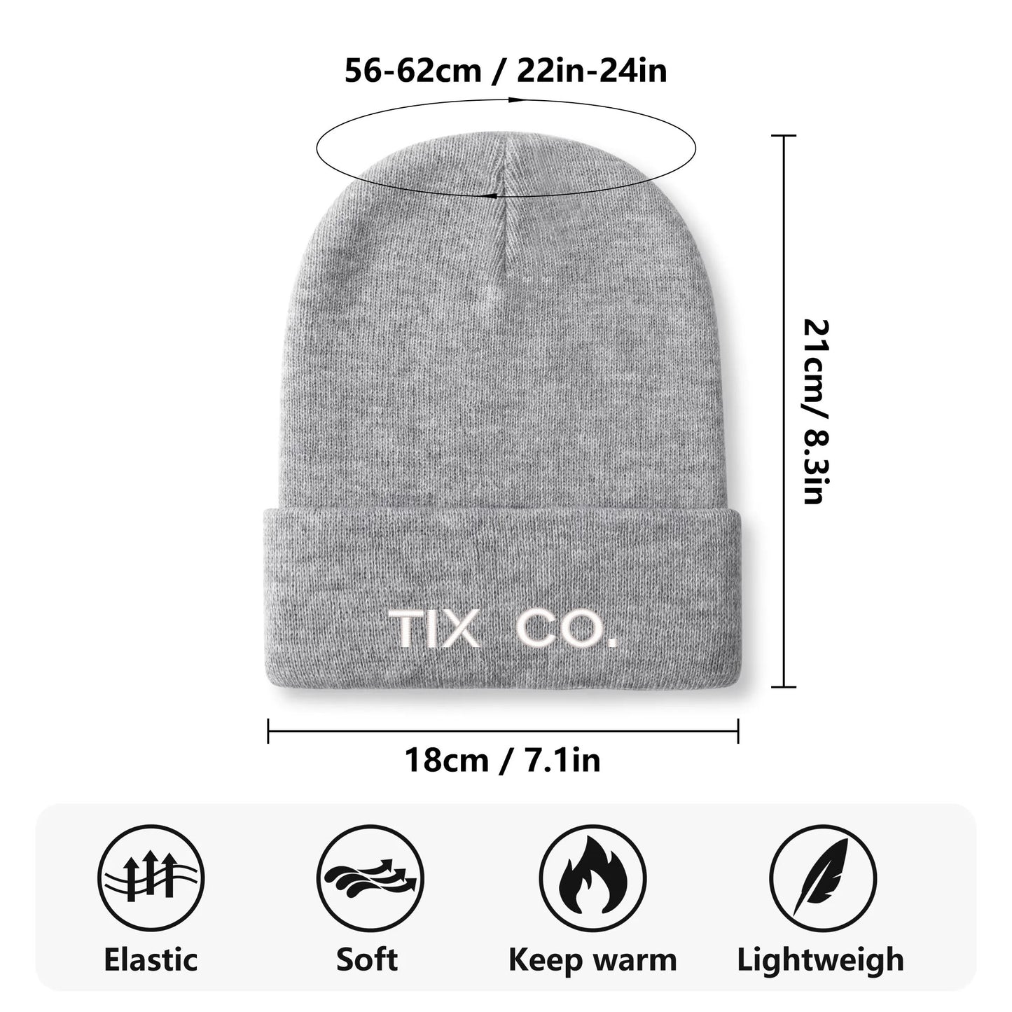 Tix Co. Embroidered Knit Beanies (6 colors)